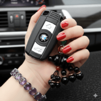 מחזיק למפתחות אובסידיאן שחור