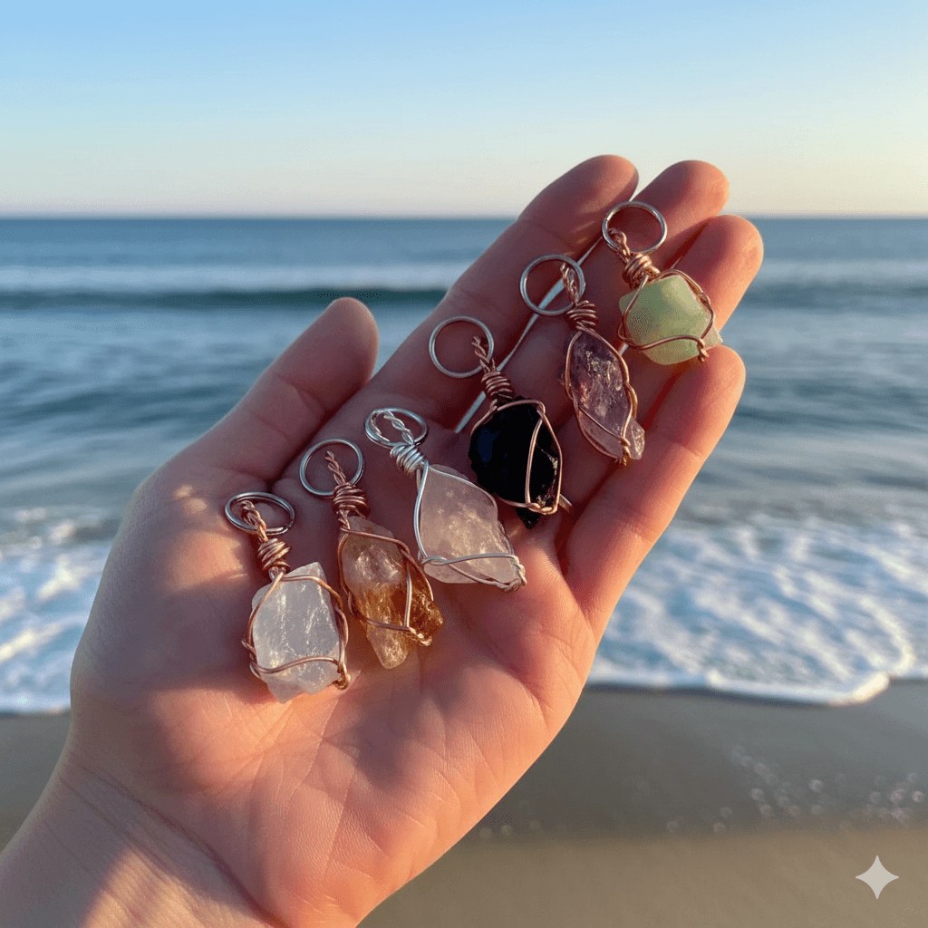 מחזיק מפתחות קריסטלי - מגוון קריסטלים לבחירה