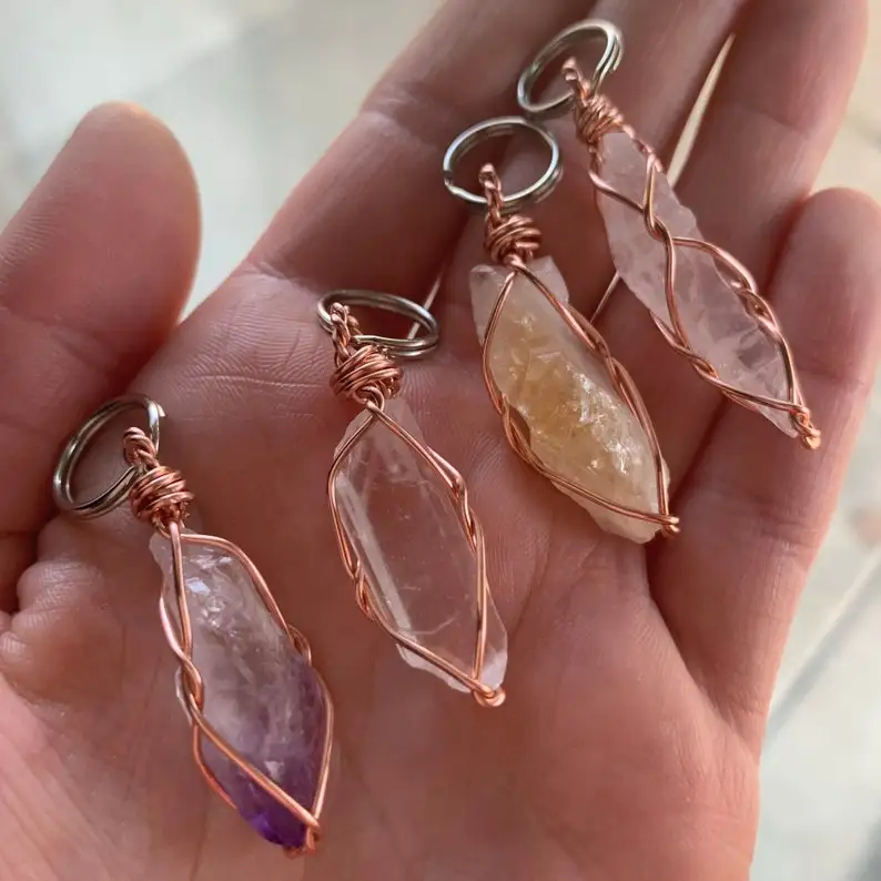 מחזיק מפתחות קריסטלי - מגוון קריסטלים לבחירה – תמונה 4