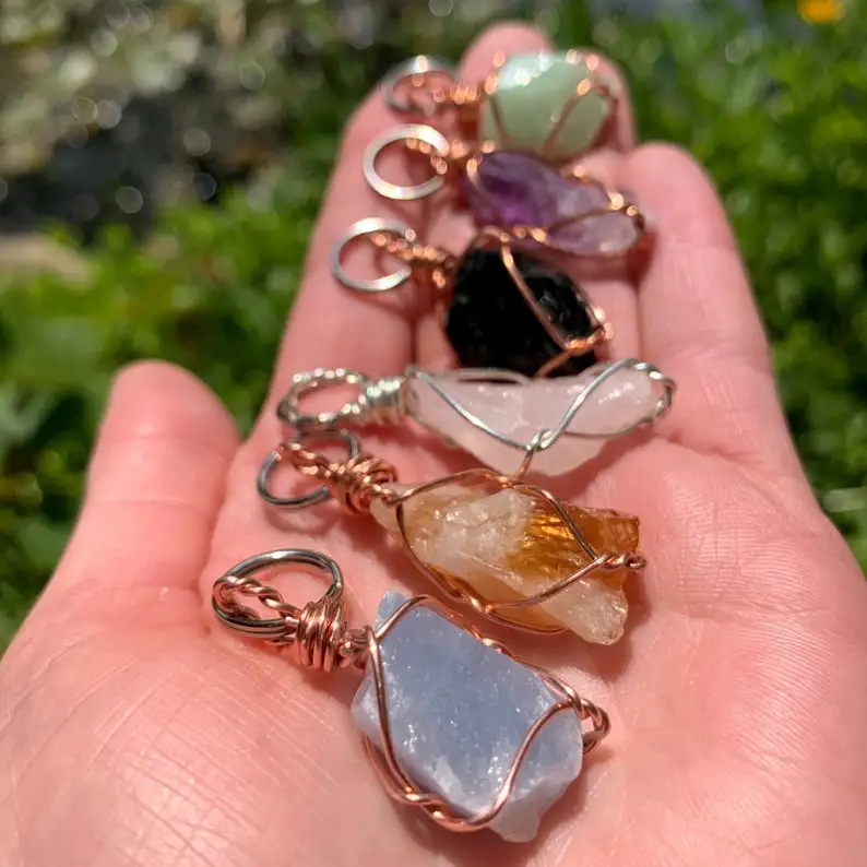 מחזיק מפתחות קריסטלי - מגוון קריסטלים לבחירה – תמונה 3